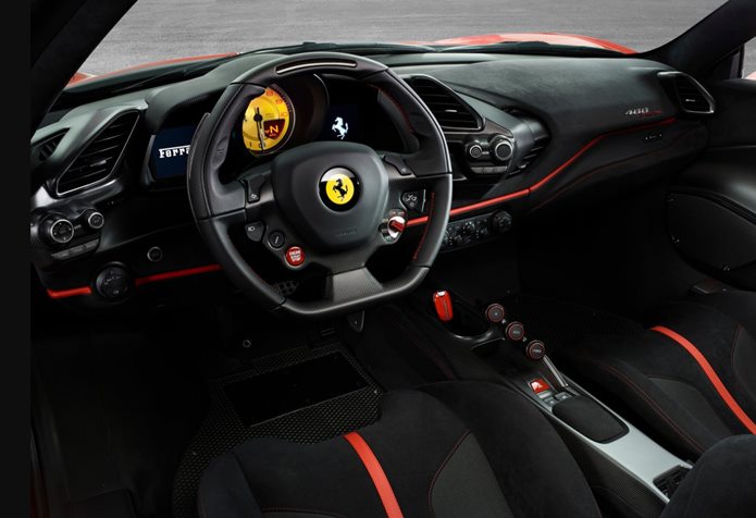 ferrari 488 pista 2019 interior painel