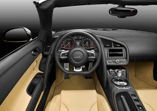 interior audi r8 spyder