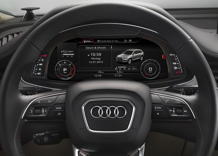 novo audi q7 2016 interior painel de instrumentos virtual cockpit