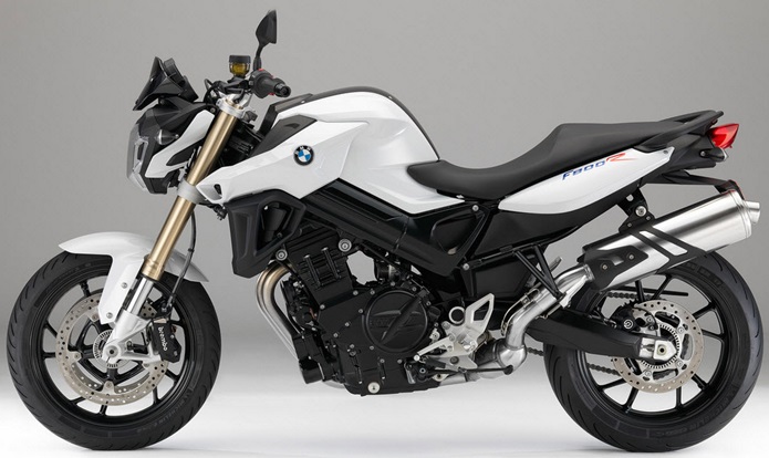 bmw f 800 r 2015 branca lateral side view