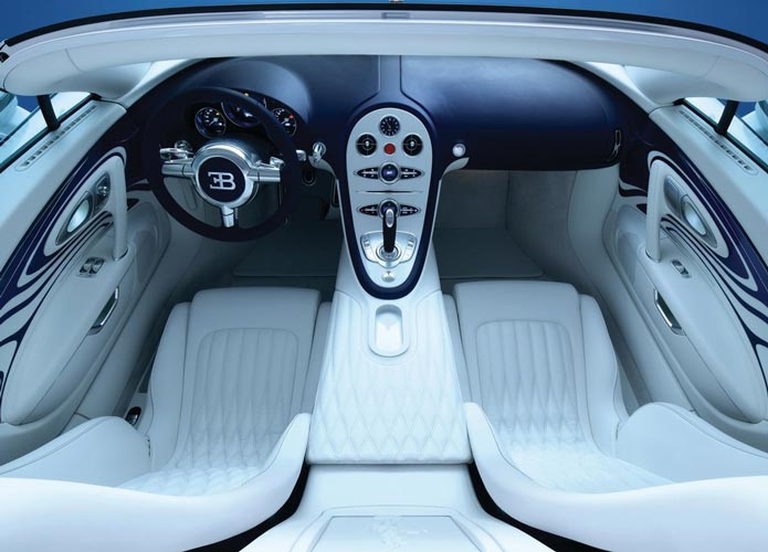 bugatti veyron grand sport L'Or blanc interior