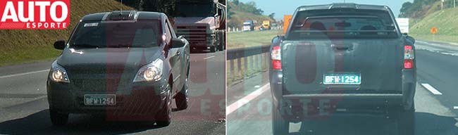 nova chevrolet montana 2011 frente e traseira