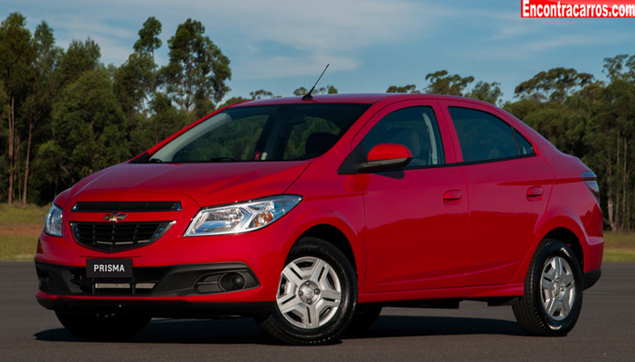 novo chevrolet prisma lt vermelho