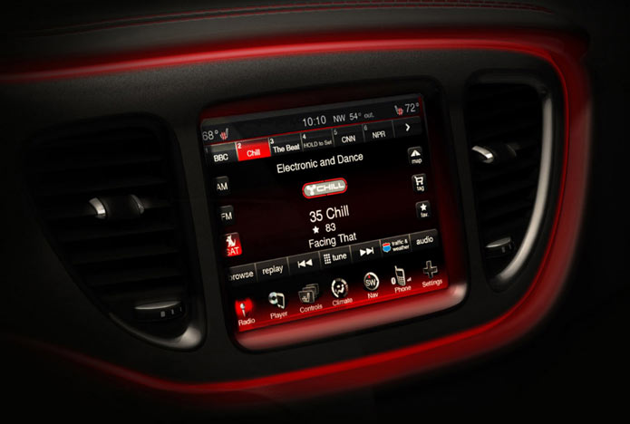 novo dodge dart Chrysler's UConnect infotainment system