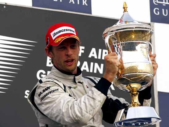 jenson button podio gp bahrain 2009