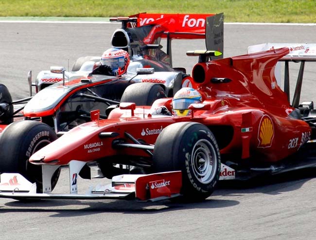 fernando alonso e jenson Button gp de monza 2010