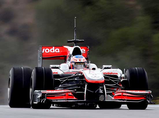 Jenson Button mclaren teste em jerez 2010