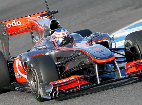 jenson button mclaren f1 testes jerez 2010