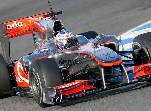 jenson button mclaren f1 testes jerez 2010