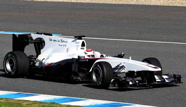 kobayashi sauber f1 2010 testes jerez