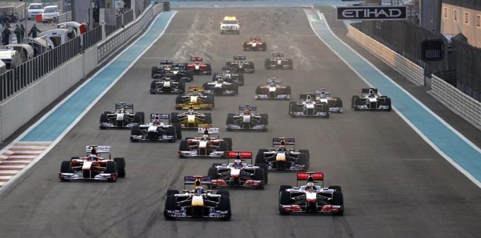  largada fórmula 1 2010 abu dhabi