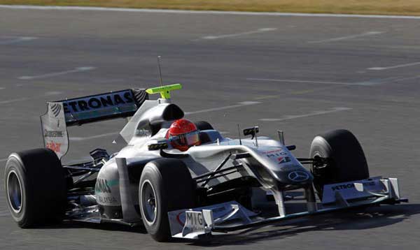 michael Schumacher mercedes gp f1 2010 testes em valencia