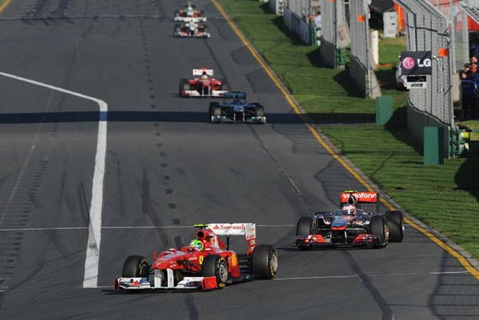 felipe massa e jason button f1 2011 gp austrália