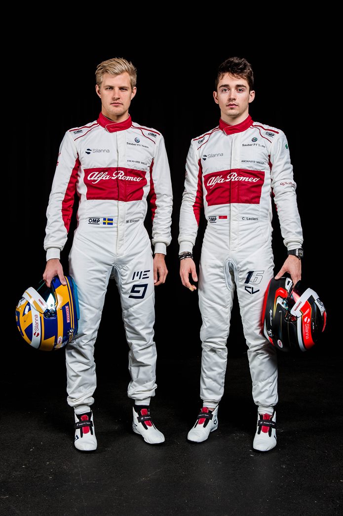 alfa romeo sauber f1 2018 pilotos charles leclerc e marcus ericsson