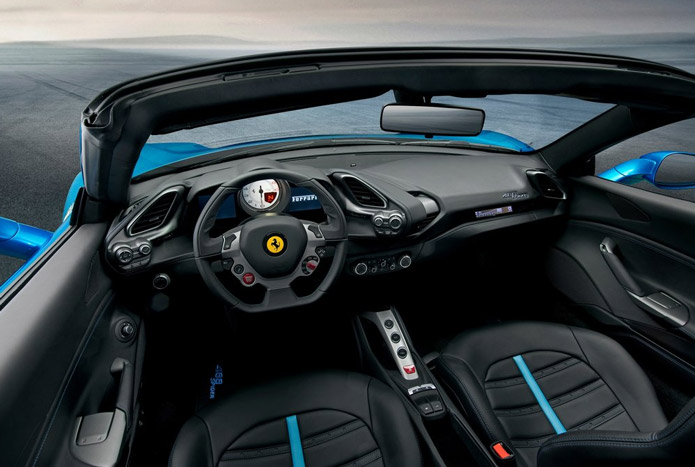 ferrari 488 spider interior