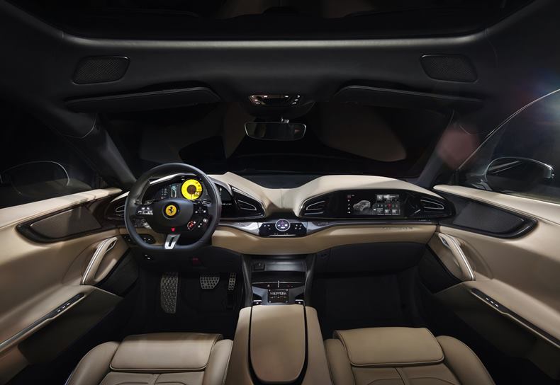 ferrari purosangue interior painel