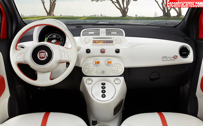 fiat 500e interior