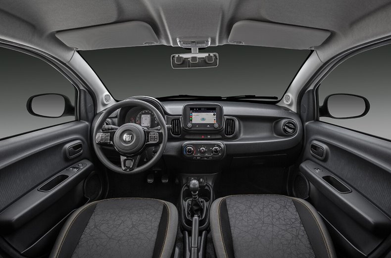 fiat mobi 2024 interior painel