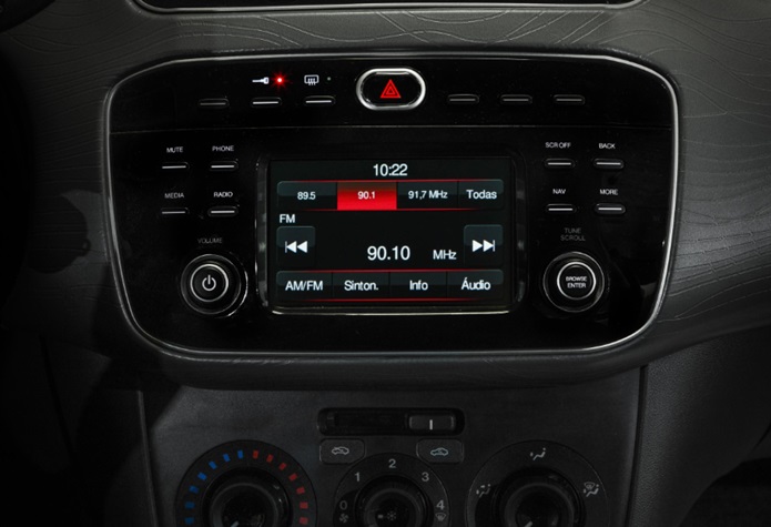 fiat punto central multimidia uconnect 2016