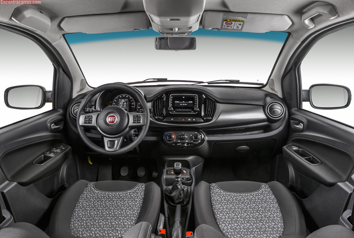 novo fiat uno evolution 2015 interior painel