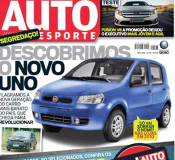 novo fiat uno 2011 / revista auto esporte