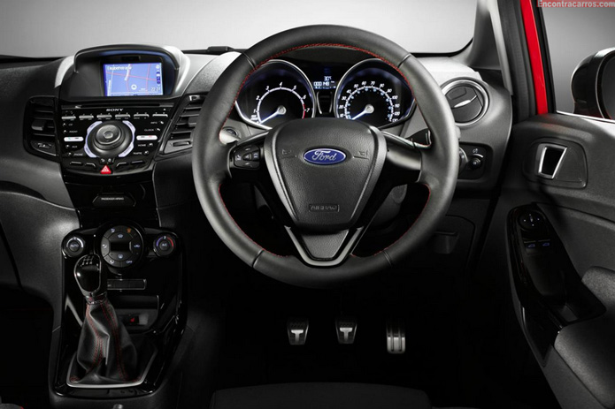 ford fiesta black e red edition interior