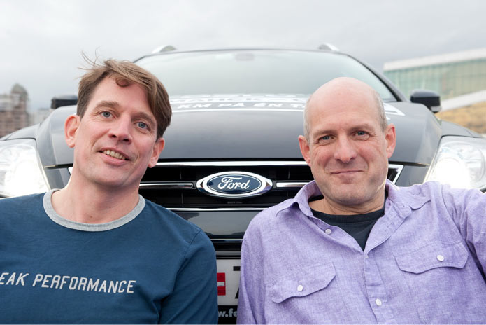 ford mondeo econetic recorde 2.161 km com um tanque -  Knut Withil e Henrik Borchgervink,