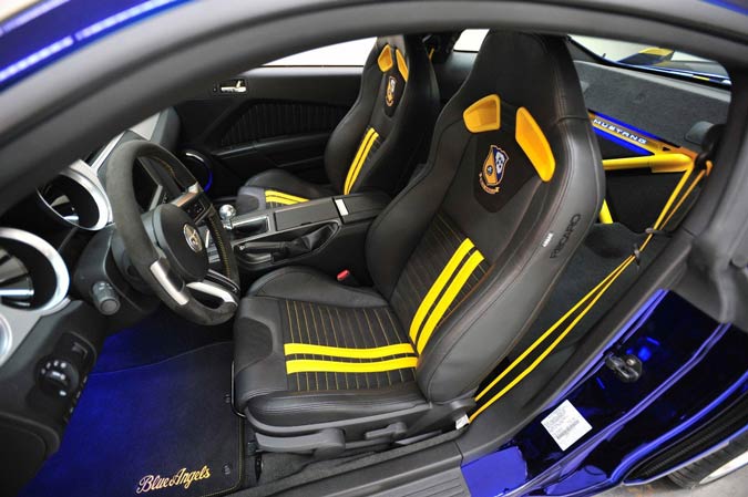 ford mustang blue angels 2011 interior