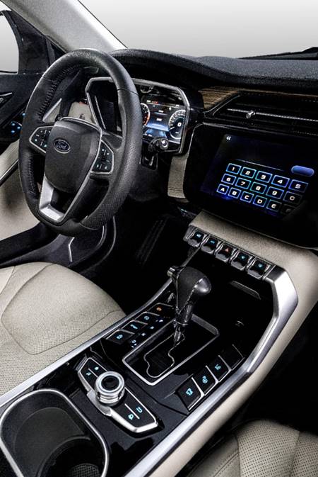 ford territory 2020 interior detalhe console central