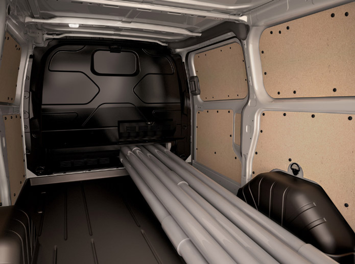 ford transit custom furgão 2013 interior compartimento de carga