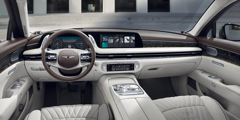 genesis g90 2022 interior painel