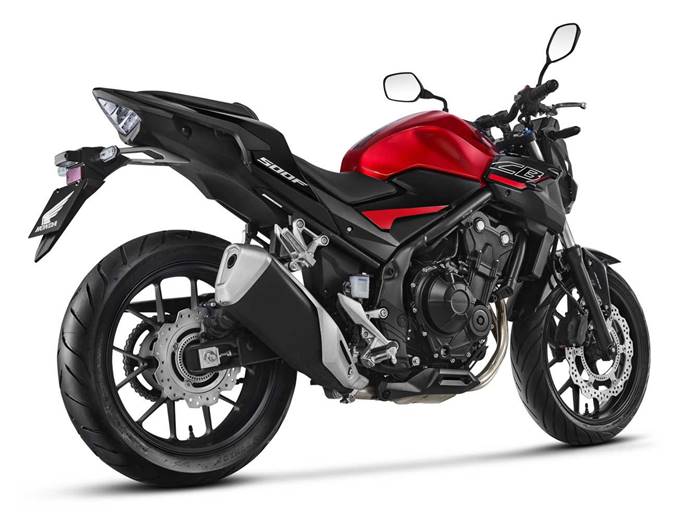 nova honda cb 500f 2020 vermelha traseira