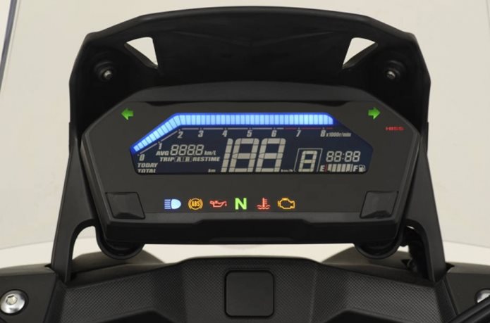 honda nc 750x 2016 painel de instrumentos