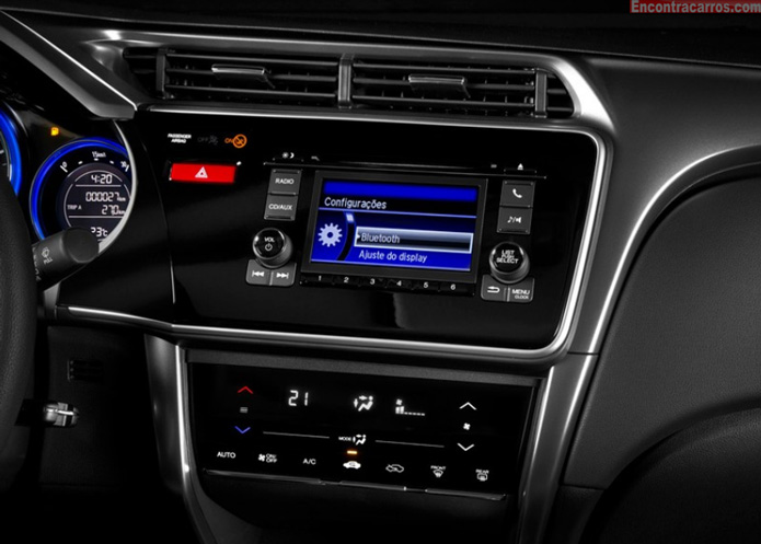 novo honda city 2015 interior sistema multi-mídia