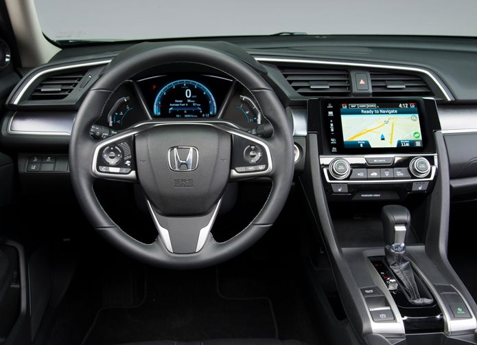 novo honda civic 2017 interior painel