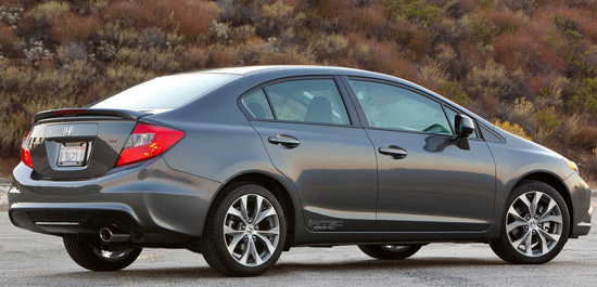 honda civic si sedan 2012 traseira