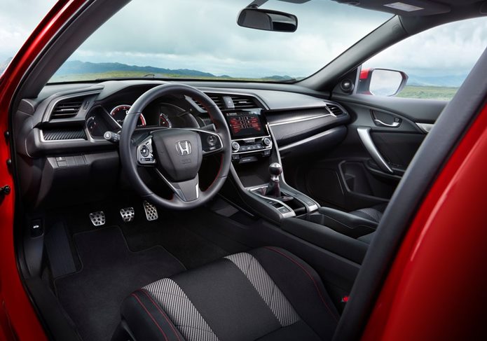 novo honda civic si 2018 interior painel