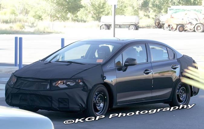 honda civic sedan 2012 spyphoto