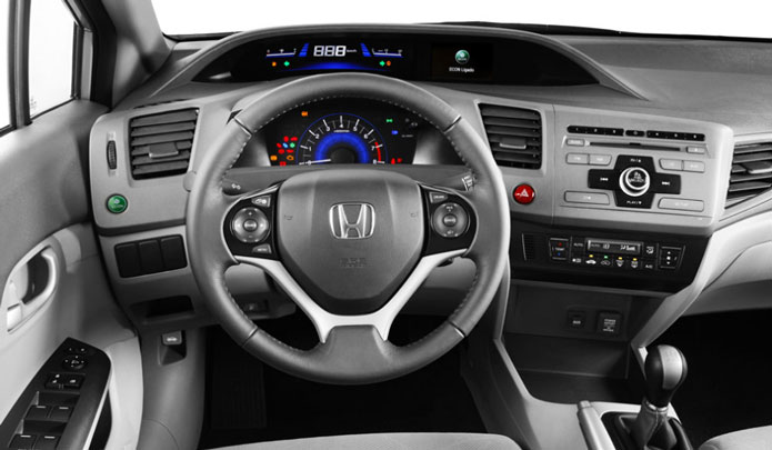 interior painel novo civic 2012