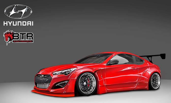 hyundai genesis coupe btr sema show 2014