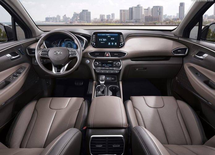 novo hyundai santa fe 2019 interior painel