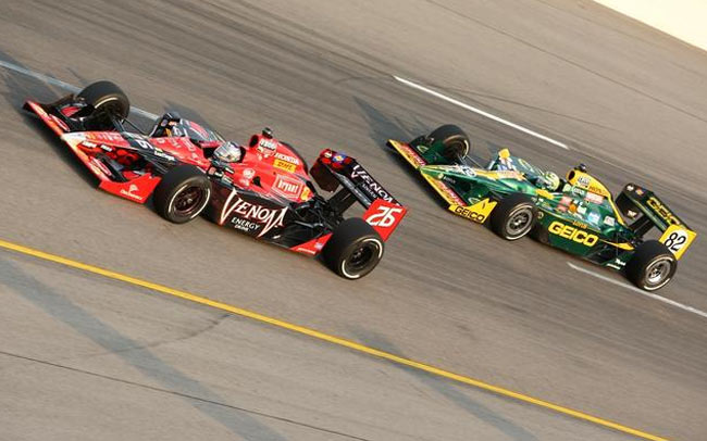 marco andretti e tony kanaan indy iowa 2011