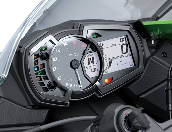 nova kawasaki zx-6r 2020 painel de instrumentos