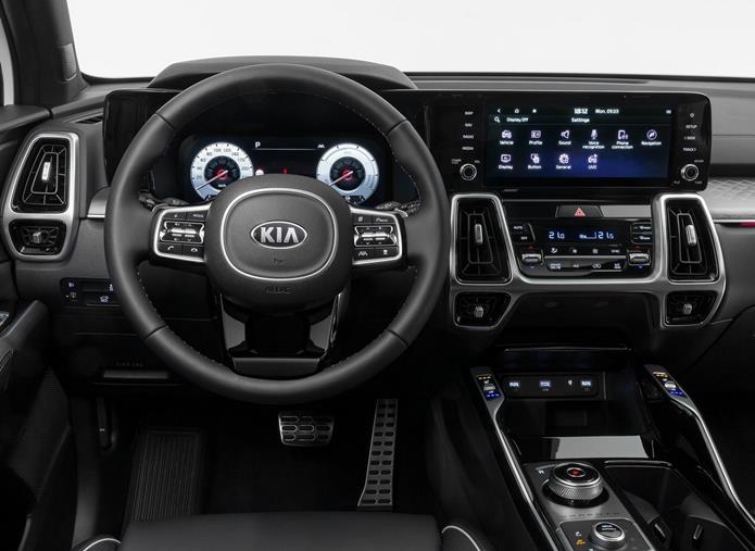 interior novo kia sorento 2022