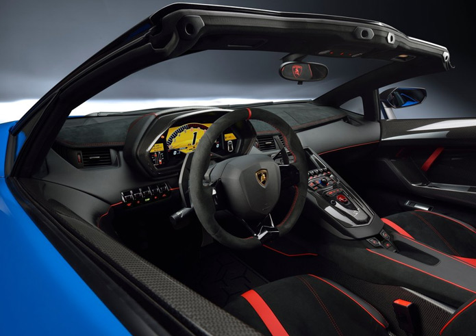 lamborghini aventador lp750-4 sv roadster interior