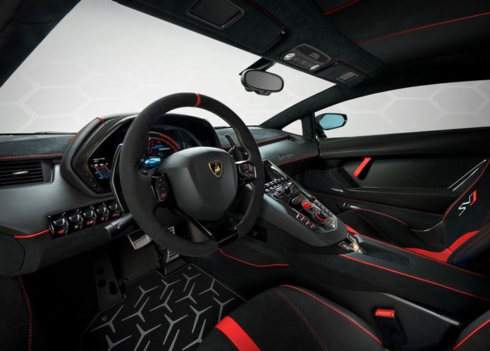 lamborghini aventador svj interior painel