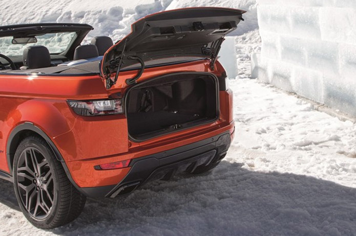 range rover evoque conversivel porta malas