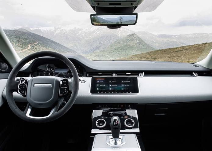 novo range rover evoque 2020 interior painel