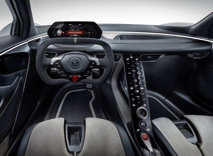 lotus evija interior painel dashboard