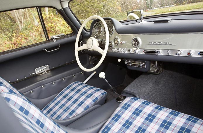 mercedes 300 sl alloy gullwing interior